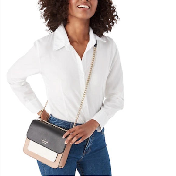 ♠️ kate spade Remi Embroidered Lea Floral Flap Chain Crossbody Bag, Aphrodite - Picture 6 of 16